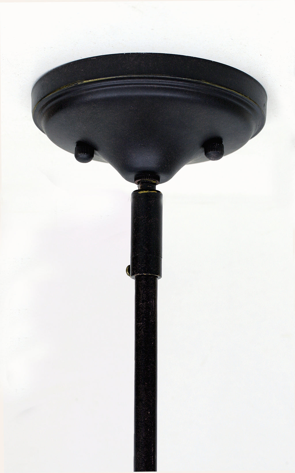 Capri One Light Pendant in Dark Granite with 16" Raspberry Crystal Shade