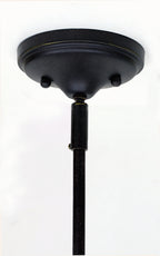 Capri One Light Pendant in Dark Granite with 16" Raspberry Crystal Shade