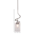 Capri One Light Mini Pendant in Brushed Nickel with 4" Clear Bubble Shade