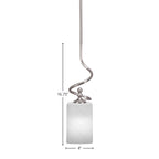 Capri One Light Mini Pendant in Brushed Nickel with 4" White Marble Shade