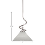 Capri One Light Mini Pendant in Brushed Nickel with 12" White Matrix Shade