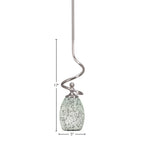 Capri One Light Mini Pendant in Brushed Nickel with 5" Black Fusion Shade