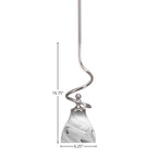 Capri One Light Mini Pendant in Brushed Nickel with 6.25" Onyx Swirl Shade