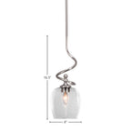 Capri One Light Mini Pendant in Brushed Nickel with 6" Clear Bubble Shade