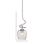 Capri One Light Mini Pendant in Brushed Nickel with 6" Smoke Bubble Shade