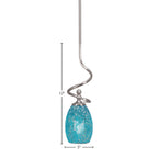 Capri One Light Mini Pendant in Brushed Nickel with 5" Turquoise Fusion Shade