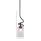 Capri One Light Mini Pendant in Matte Black with 4" Clear Bubble Shade