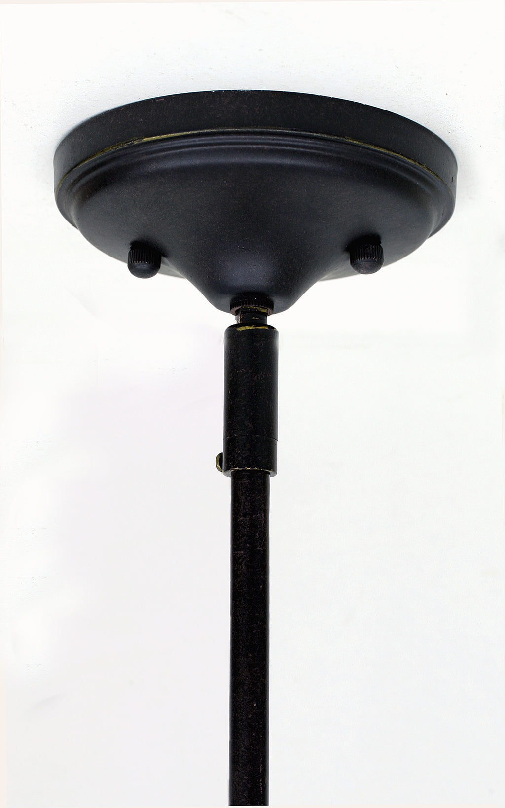 Capri One Light Mini Pendant in Dark Granite with 5" Turquoise Fusion Shade