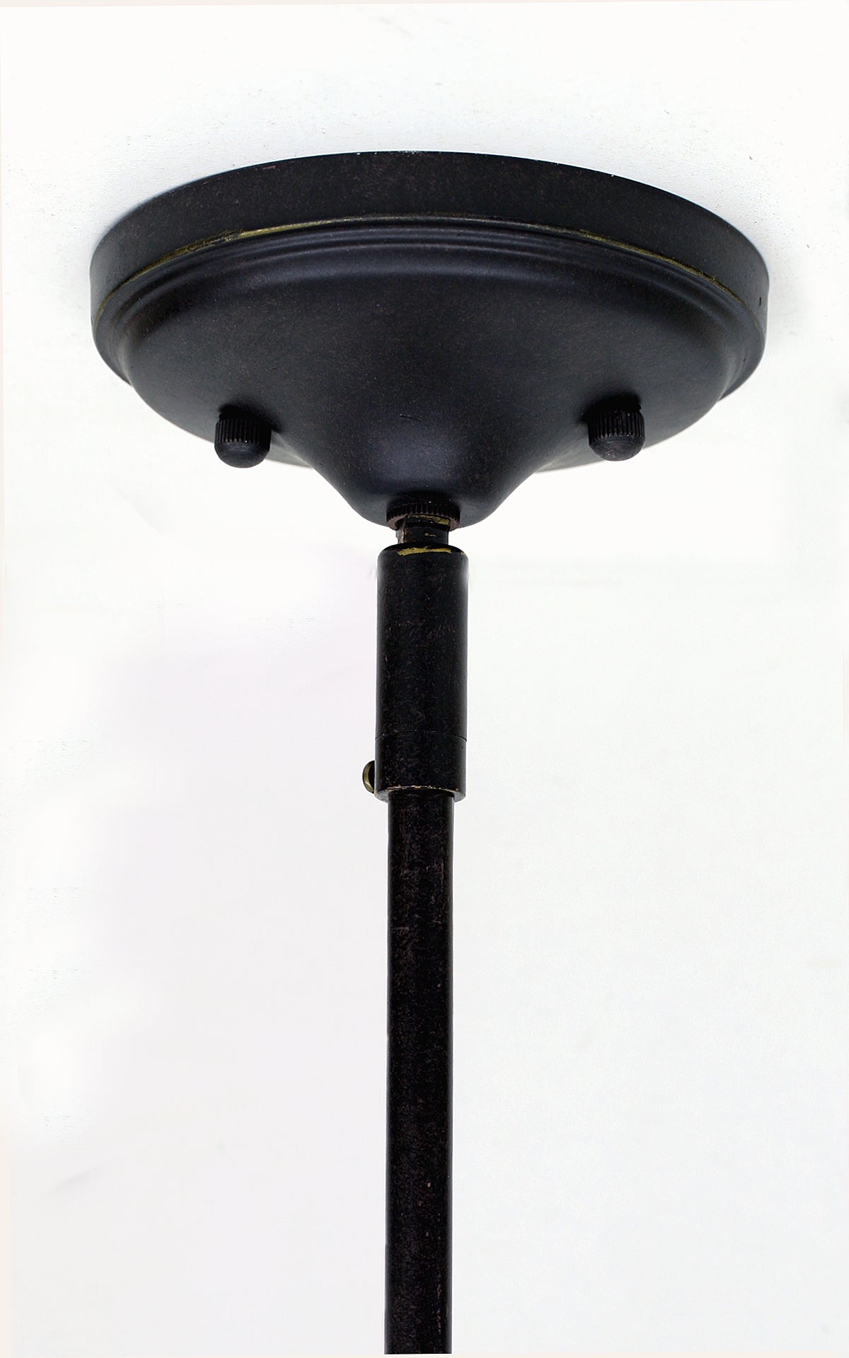 Capri One Light Mini Pendant in Dark Granite with 5" Natural Fusion Shade