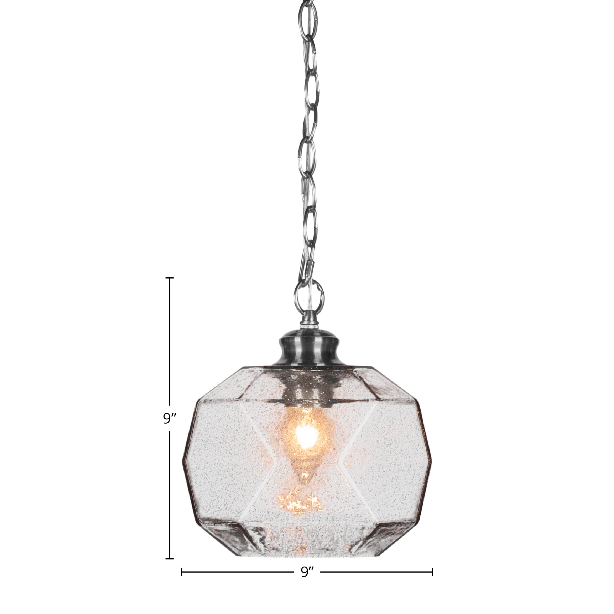 Rocklin One Light Pendant in Brushed Nickel with 8.75" Smoke Shade