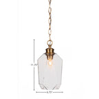 Rocklin One Light Pendant in New Age Brass with 6.25" Clear Bubble Shade