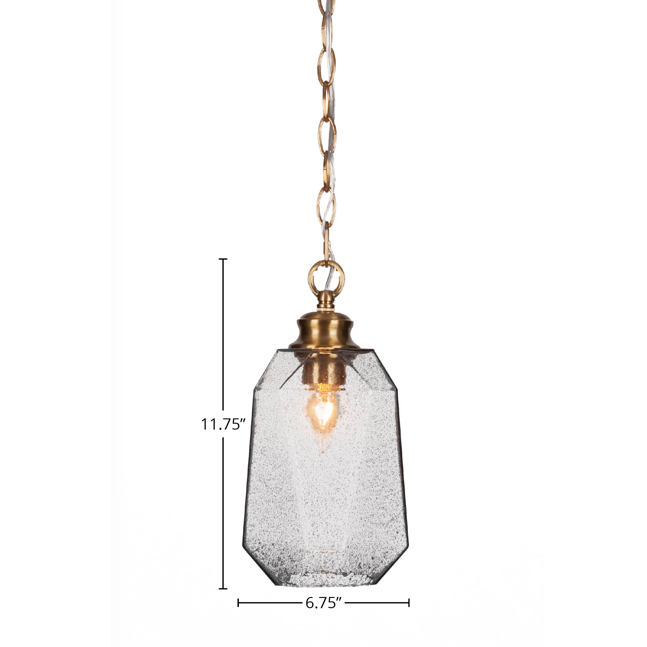 Rocklin One Light Pendant in New Age Brass with 6.25" Smoke Shade