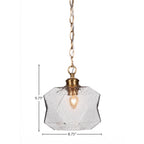Rocklin One Light Pendant in New Age Brass with 8.75" Smoke Shade