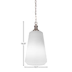 Carina One Light Pendant in Brushed Nickel with 11" Opal Frosted Shade