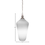 Carina One Light Pendant in Brushed Nickel with 11" Opal Frosted Shade