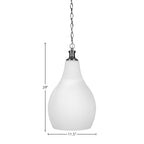 Carina One Light Pendant in Brushed Nickel with 12.25" Opal Frosted Shade