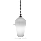 Carina One Light Pendant in Matte Black with 11" Opal Frosted Shade