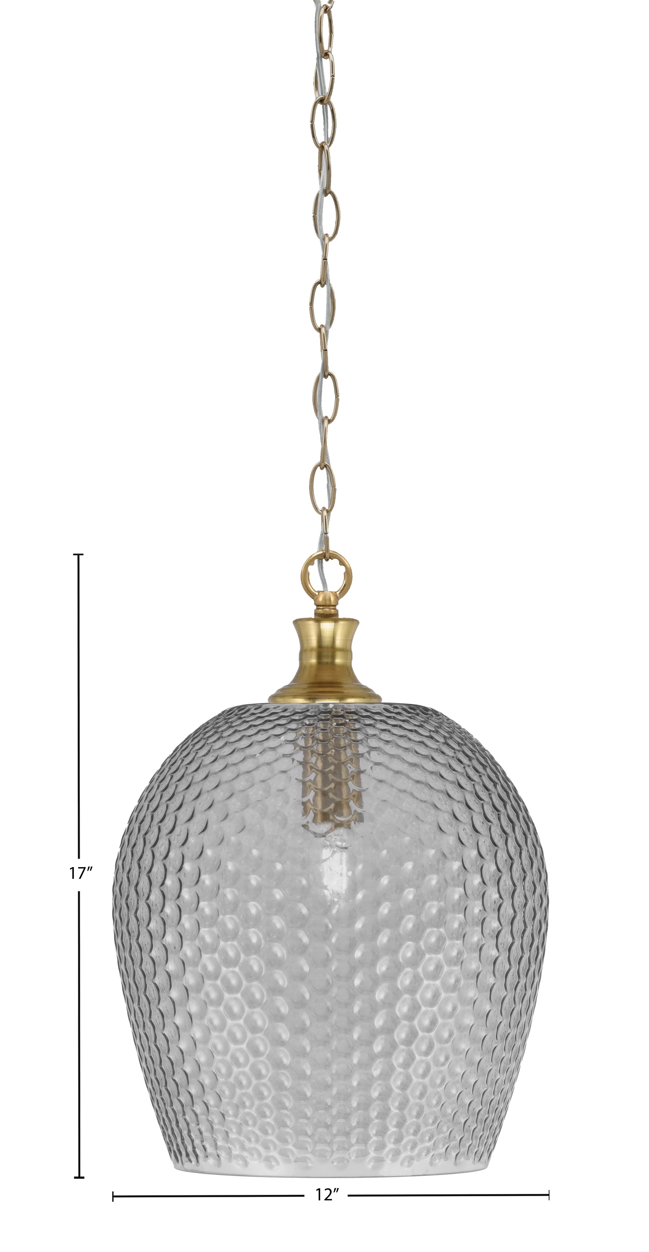 Zola One Light Pendant in New Age Brass with 12" Smoke Textured Shade